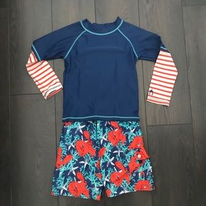 ✨Swimming trunk and rashguard for boys